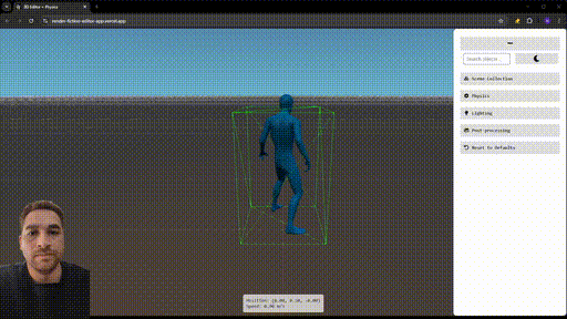 ThreeJS Editor Demo GIF